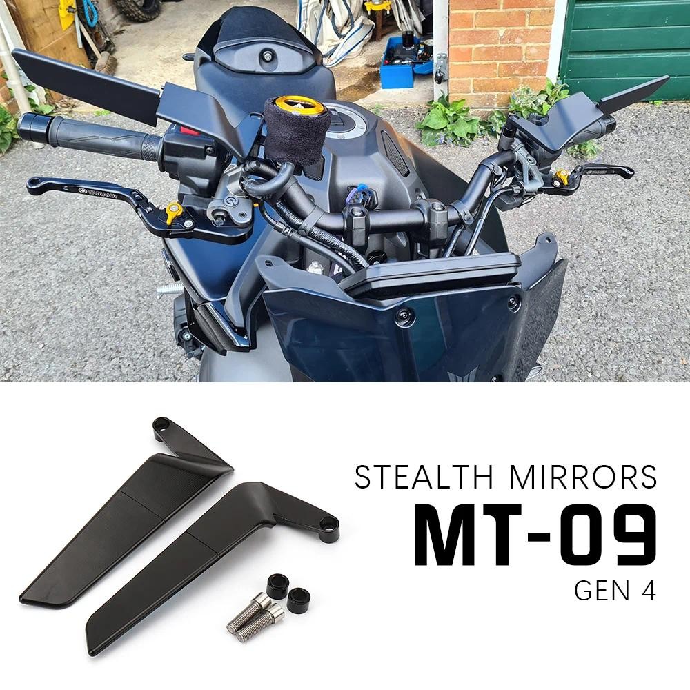 2024 MT09 รถจักรยานยนต์ Stealth กระจกสําหรับ YAMAHA MT-09 GEN4 อุปกรณ์เสริมกระจกมองหลัง MT 09 ปรับ W