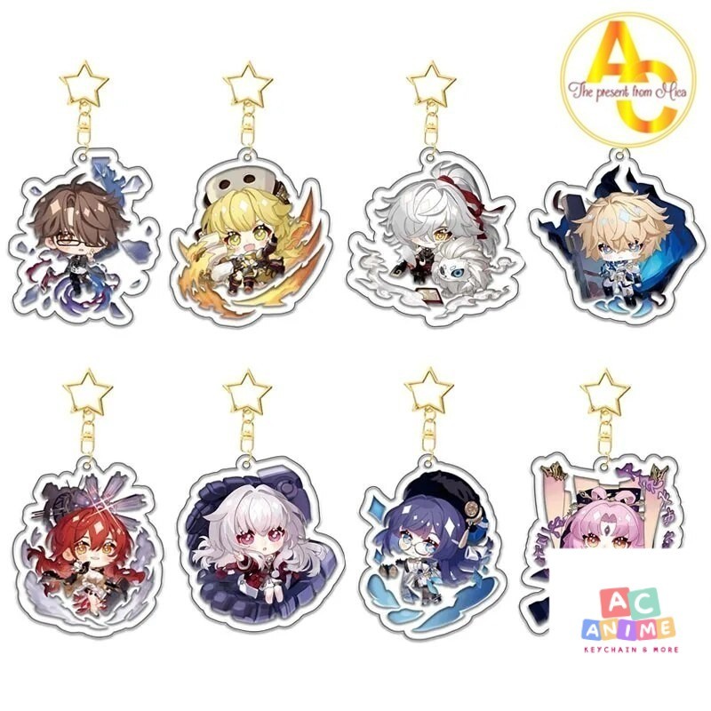 Honkai Star Rail Game พวงกุญแจกระเป๋าเป้สะพายหลังอุปกรณ์ตกแต่งกระเป๋า