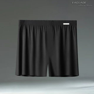 EAGLADE บ็อกเซอร์ไบรฟ์ 2 ชิ้น สำหรับผู้ชาย ทำจากผ้าไหมน้ำแข็ง ยืดหยุ่น ระบายอากาศได้ดี และแห้งเร็ว สีดำ รหัส 7005