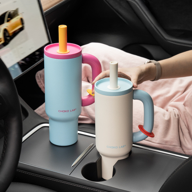 Chakolab Thermos Cup Ice Master Cup 1050ML ถ้วยน้ําฟางความจุขนาดใหญ่ 316 สแตนเลสขวดน้ําเก็บความเย็น 
