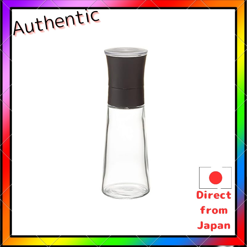 LIS Pepper Mill & Salt Mill M Black 140ml (65g Black Pepper) Stabialux