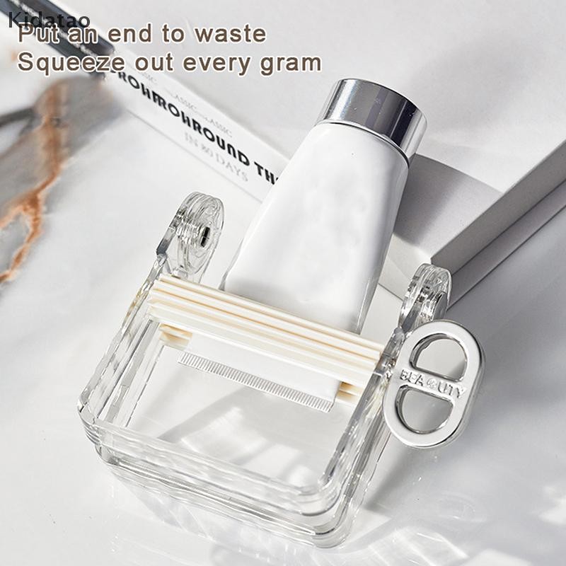 Kidatao Home เครื่องจ่ายยาสีฟัน Squeezer อุปกรณ์ห้องน้ําผู้ถือยาสีฟัน Organizer ย้อมผมเครื่องสําอาง Creative Squeezer ขยะใหม่