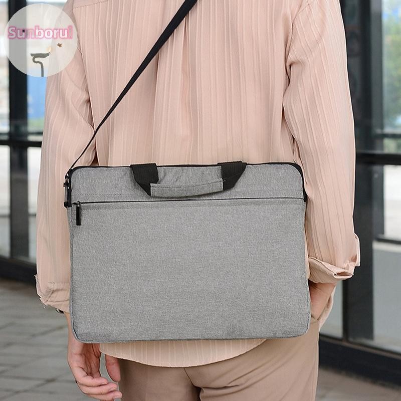 Sunborui 14 15 นิ้วกระเป๋าแล็ปท็อปกระเป๋าถือโน้ตบุ๊คCrossbodyสําหรับ MacBook Air Pro 13 14 15 Xiaomi Hp Lenovo Dell TH