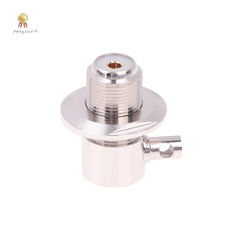 Pengatao12 1pcs Connector UHF SO239 แจ็คหญิง Nut Bulkhead Crimp RG58 RG142 LMR195 มุมขวา RF Coaxial Wire Terminals ใหม่