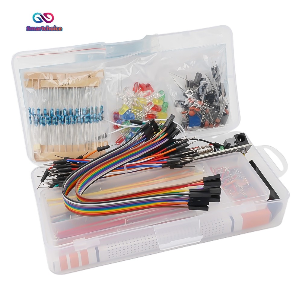 ⚡ทางเลือกอัจฉริยะ⚡830 Breadboard Cable Resistor Electronic Component Starter Kit สําหรับ Arduino