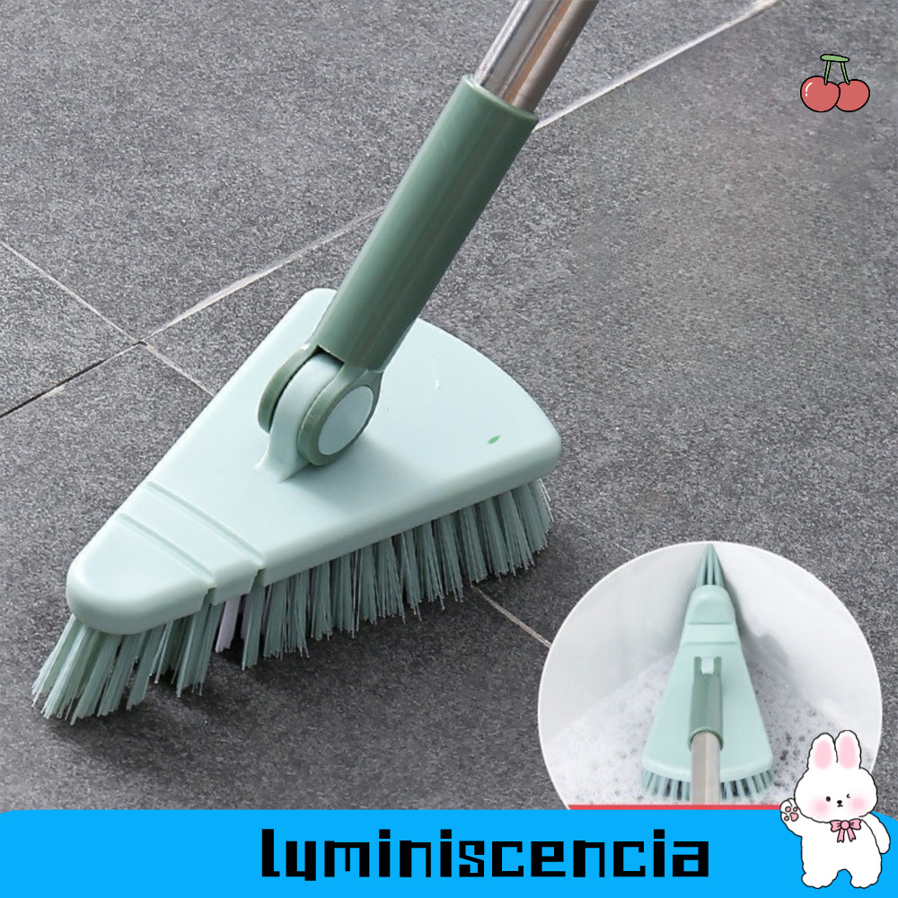 ลูมินัสเซีย แปรงขัดพื้นสามเหลี่ยม, แปรงช่องว่างพื้นขนแข็งด้ามยาว, เครื่องมือทําความสะอาดที่มีความยืดหยุ่น แปรงทําความสะอาดพื้นที่ถอดออกได้ ครั