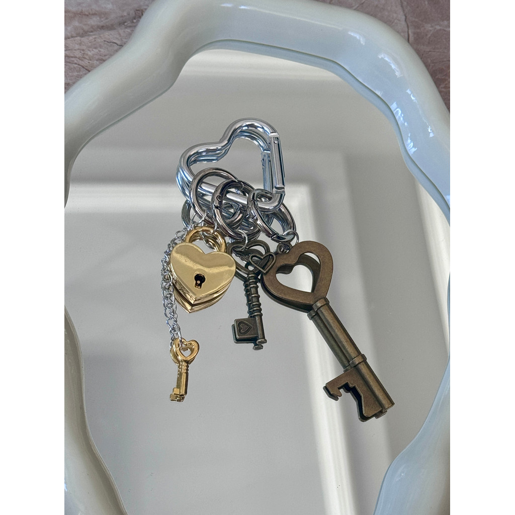 ต้นฉบับ520ของขวัญอินสไตล์คลีนฟิตรักล็อคพวงกุญแจโลหะเนื้อจี้กุญแจหวานเย็นสาวร้อน2025ใหม่กระเป๋าจี้แฟชั่นเฉพาะกระเป๋าจี้แหวนกุญ