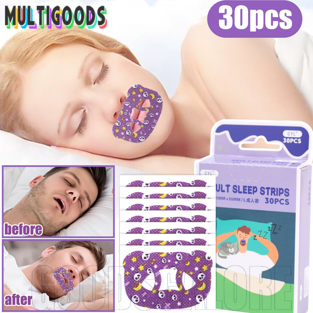 30 ชิ้น/กล่อง Anti-Snoring สติกเกอร์ - แพทช์แก้ไขการหายใจ - อุปกรณ์พยาบาล - ผู้ใหญ่เด็ก Sleep Strip - Shut Up Patch Orthosis เทป - สําหรับเด็ก Sleep