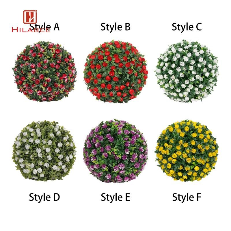 [hilabee] ไม้จําลอง ดอกไม้แขวน Topiary Ball 7.8 นิ้ว วัสดุ PE ที่สมจริง