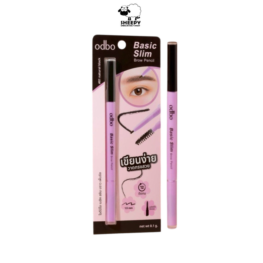 odbo Basic Slim Brow Pencil  ดินสอเขียนคิ้ว เนื้อนุ่ม หัวเรียวเล็ก (OD7021)