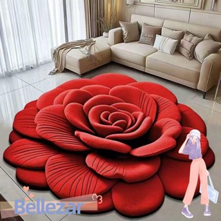 BELLEZAR พรมปูพื้นดอกโบตั๋น, พรมดอกไม้รูปทรงพิเศษกันลื่น, ดู…
