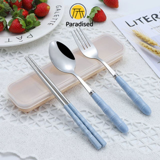 💕ชุดช้อนส้อม ช้อนเด็ก วัสดุสแตนเลส ลาย  ชุดสามชิ้นพร้อมกล่อง…