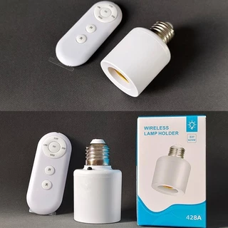 สวิตช์จับเวลาอัจฉริยะรีโมทคอนโทรลไร้สายที่ใส่หลอดไฟ E27 ถึง E27,AC220V สวิตช์หลายแสงเหมาะสำหรับบ้าน สวิตช์จับเวลา