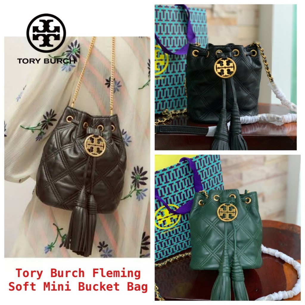 กระเป๋าสะพาย Tory Burch Fleming Soft Mini Bucket Bag กระเป๋าทรงขนมจีบขนาดมินิ