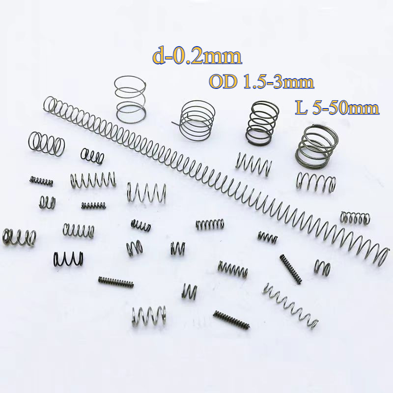 [HNK] SUS304 ของเล่นสแตนเลสนาฬิกาฤดูใบไม้ผลิความแม่นยําสปริงขนาดเล็ก Mini Soft Spring d 0.2 มม.OD1.5/2/2.5/3 มม.L5-50 มม.