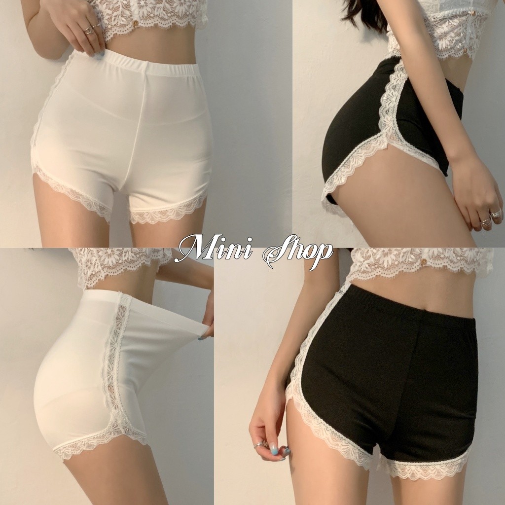 Mini shop พร้อมส่ง (KK010/AQK-1) กางเกงซับใน ขาสั้น ไม่ม้วน เรียบ เนียน ผิว สวย ใส่สบาย กางเกงใน ผู้หญิง