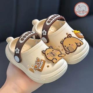 รองเท้าหัวโตเด็ก รองเท้าแตะลายคาปิบาลา ดีไซน์น่ารัก มีกันลื่น สำหรับอายุ1-3ปี