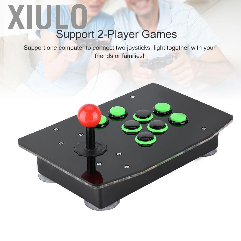 Xiulo USB Arcade Fighting Joy Stick Controller Fight Stick Game Console ไม่ล่าช้าสำหรับเกมคอมพิวเตอร