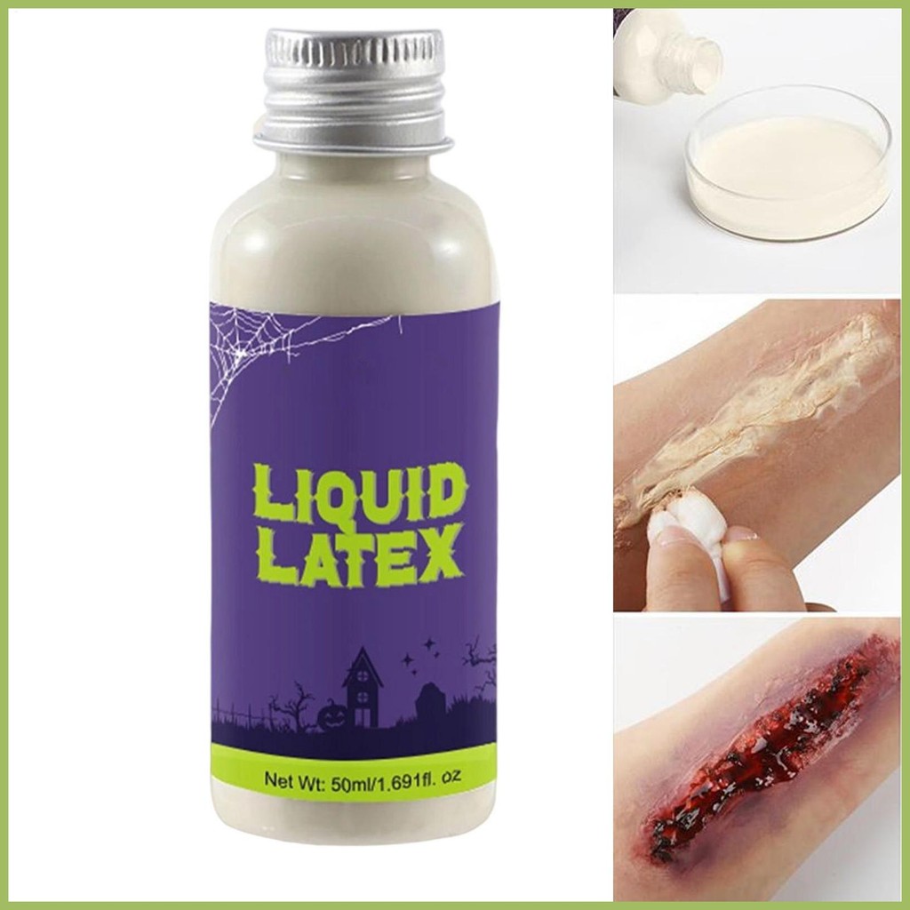 Liquid Latex SFX แต่งหน้า 50ml เครื่องสําอาง Liquid Latex ปลอมแผลทําอุปกรณ์สําหรับคอสเพลย์ผู้ที่ชื่น