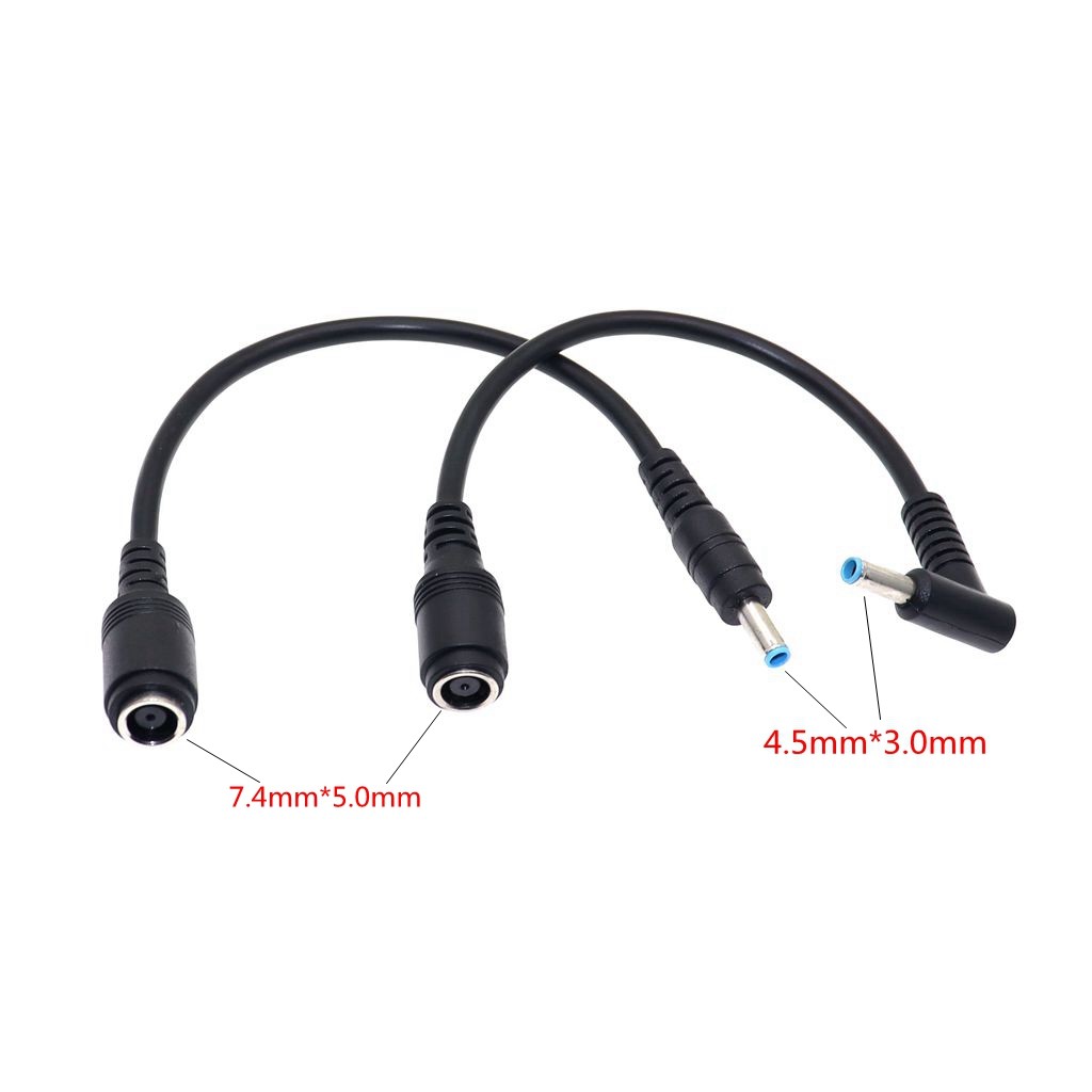 หญิง 7.4*5.0 มม.ถึง 4.5*3.0 มม.ชายพร้อม Pin Bule DC Power Charger อะแดปเตอร์แปลงสําหรับ HP Ultrabook แล็ปท็อป