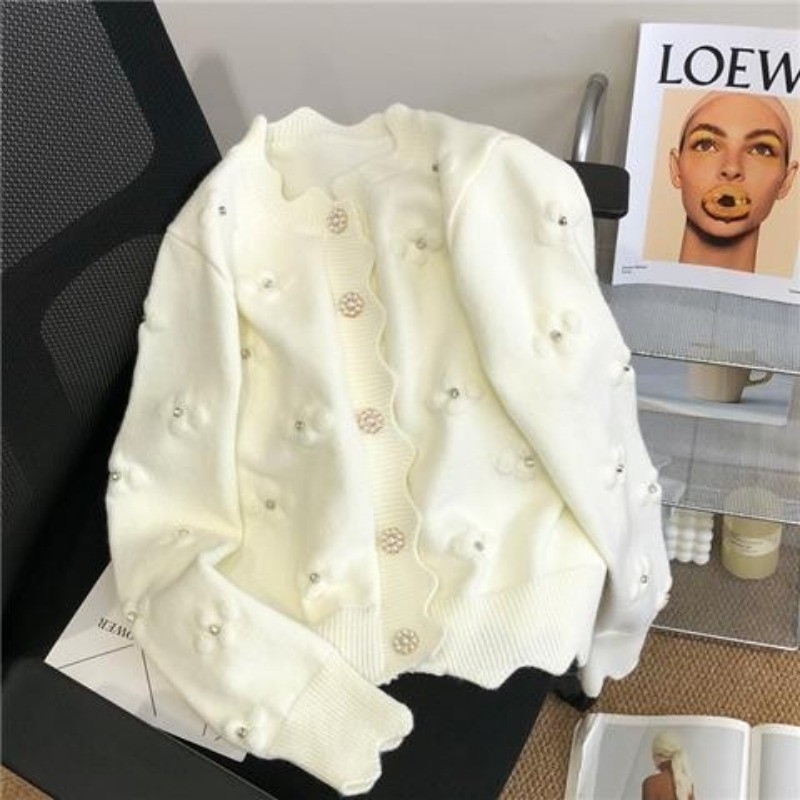 ฤดูใบไม้ผลิฤดูใบไม้ร่วงของผู้หญิงสไตล์เกาหลีเสื้อกันหนาวหลวมสบายๆถักเสื้อสเวตเตอร์ถัก - รูปที่ 6