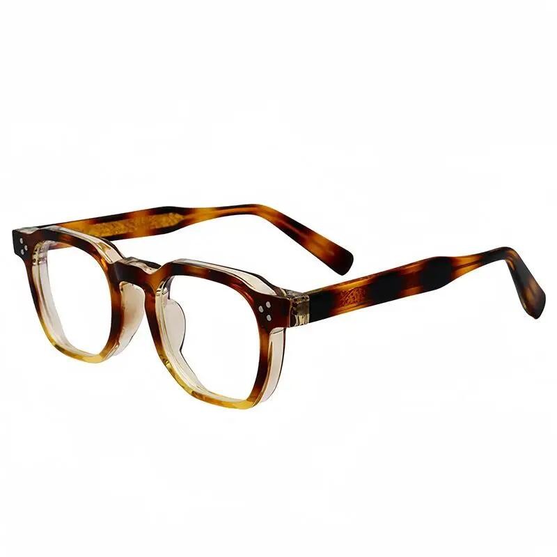 Retro Square กรอบแว่นตาผู้ชายเลนส์แบนป้องกันแสงสีฟ้า TR90 กรอบออปติคอลแว่นตาคุณภาพสูงสําหรับผู้หญิง