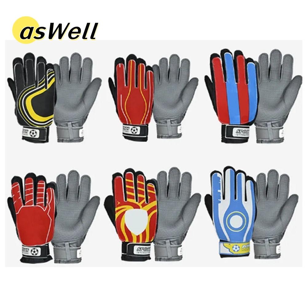 Aswell ถุงมือผู้รักษาประตู, โลโก้ทีมมืออาชีพฟุตบอลถุงมือผู้รักษาประตู, Finger Save Guard PU เด็กเด็กถุงมือลาเท็กซ์ข้น