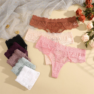 ลูกไม้ทองผู้หญิงเซ็กซี่ G-string ดอกไม้ต่ําเอว T-Back Panty สุภาพสตรีบิกินี่ชุดชั้นในชุดชั้นใน S-XL