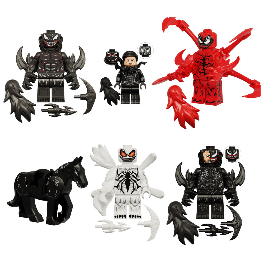 The Last Dance Anti Venom Horse Carnage Riot Mister Negative Mini Building Block รูปของเล่น