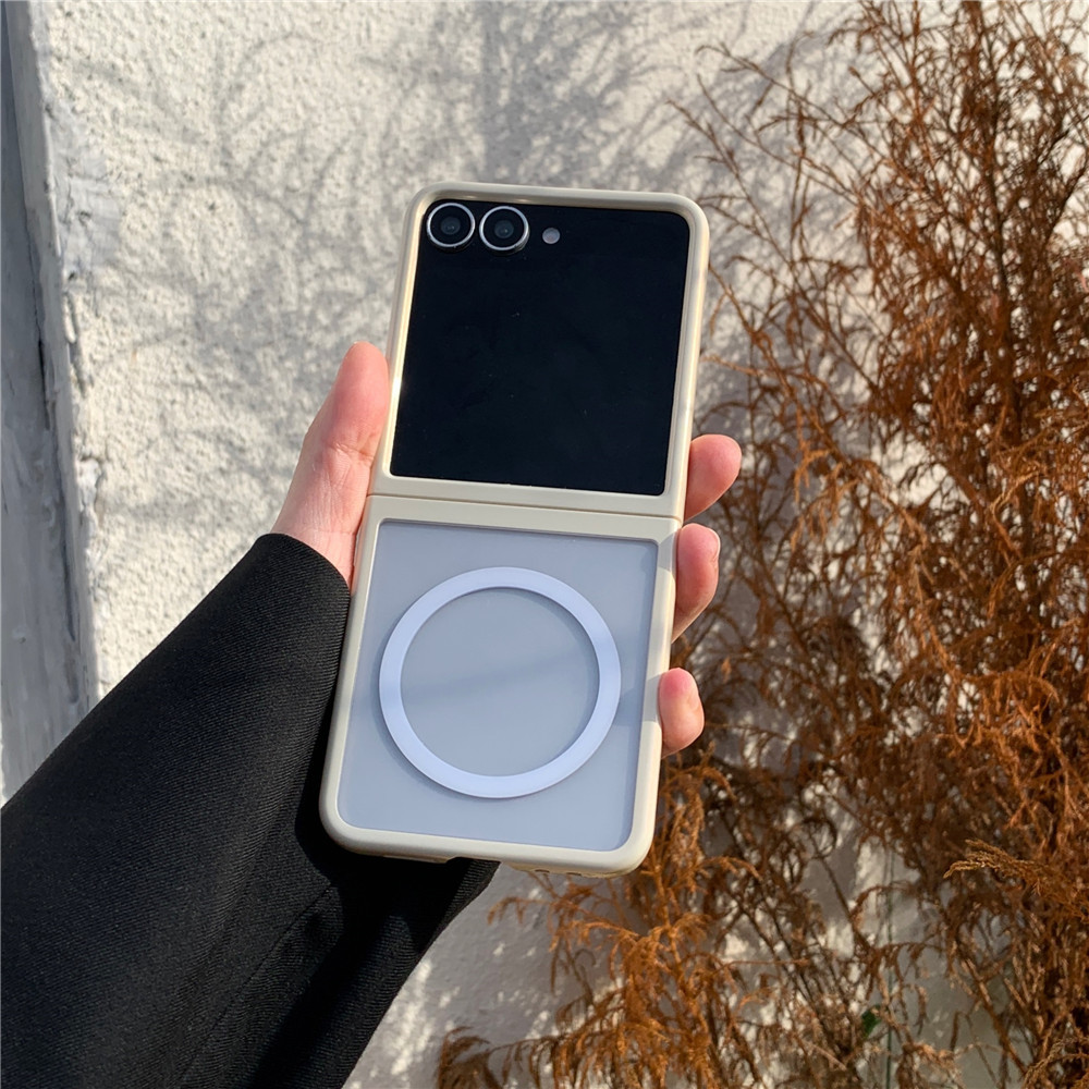 สไตล์มินิมอล 2in1 Hard Case สําหรับ Samsung Z Flip 7 Z Flip 6/5 กรณี PC กันกระแทกโทรศัพท์กลับน่ารักกรณีฝาครอบ - รูปที่ 5