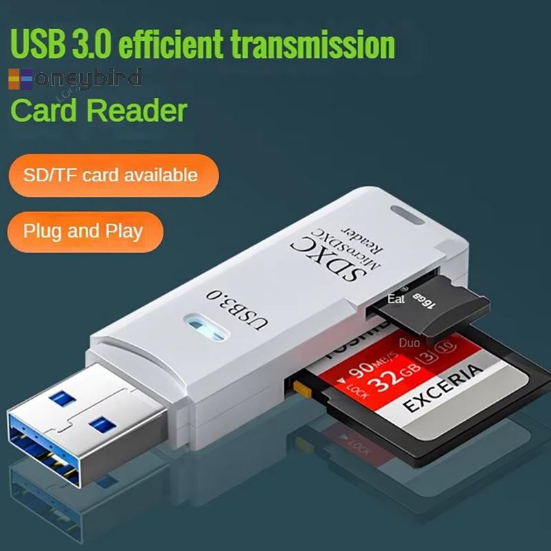 Honeybird 2 In 1 USB 2.0 ถึง SD Micro SD TF อะแดปเตอร์การ์ดหน่วยความจํา OLaf USB 3.0 เครื่องอ่านการ์ดสําหรับ PC แล็ปท็อปอุปกรณ์เสริมแฟลชไดรฟ์เครื่องอ่านการ์ด Nice
