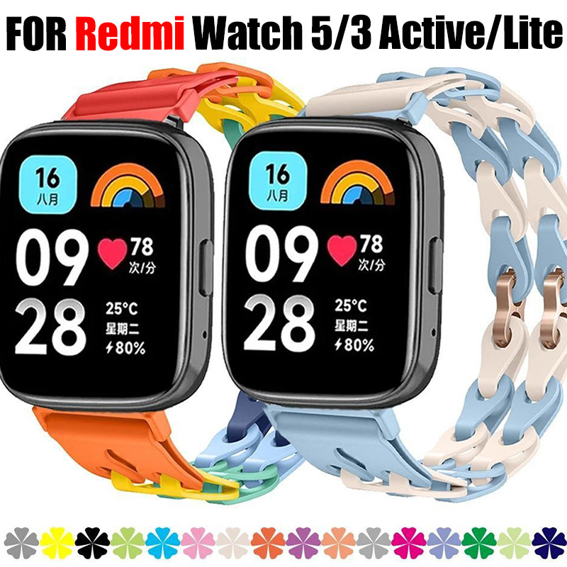 22 มม.สําหรับ Redmi Watch 5 Active ซิลิโคนสําหรับ xiaomi Redmi Watch 5 Lite Correa สร้อยข้อมือ