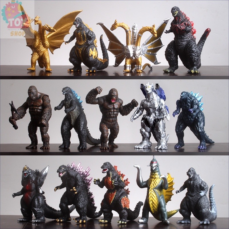 ของเล่นเด็ก โมเดลฟิกเกอร์ King Kong Godzilla ยางนิ่ม รูปไดโนเสาร์ ของขวัญ