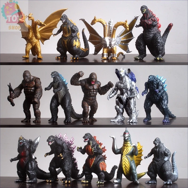 ของเล่นเด็ก โมเดลฟิกเกอร์ King Kong Godzilla ยางนิ่ม รูปไดโนเสาร์ ของขวัญ