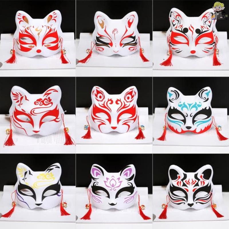 [CL] 1 ชิ้นอะนิเมะฟ็อกซ์หน้ากากครึ่งหน้าแมวหน้ากาก Masquerade เทศกาลปาร์ตี้คอสเพลย์ Props TH