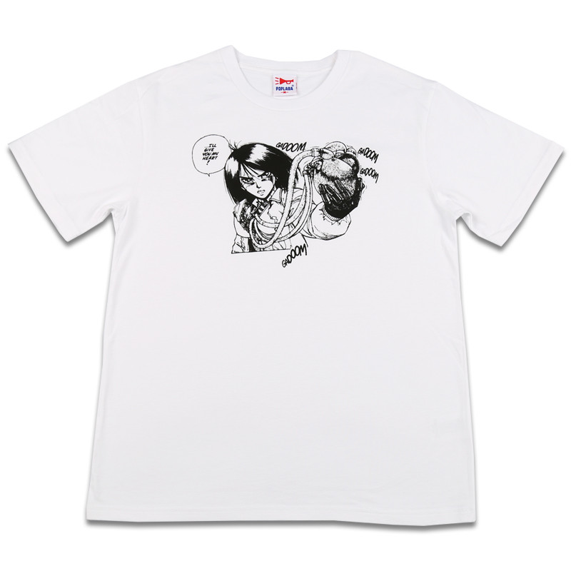 สไตล์ใหม่ Street บุคลิกภาพออกแบบเสื้อยืดหลวมผู้ชาย Alita Gun Dream Alita Japanese Cyber Comics