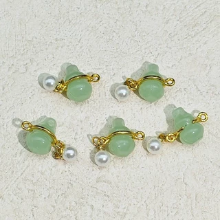 20pcs โลหะผสมเลียนแบบหยกปลอดภัยหัวเข็มขัดจี้ DIY สร้อยข้อมือสร้อยคอเครื่องประดับขายส่ง