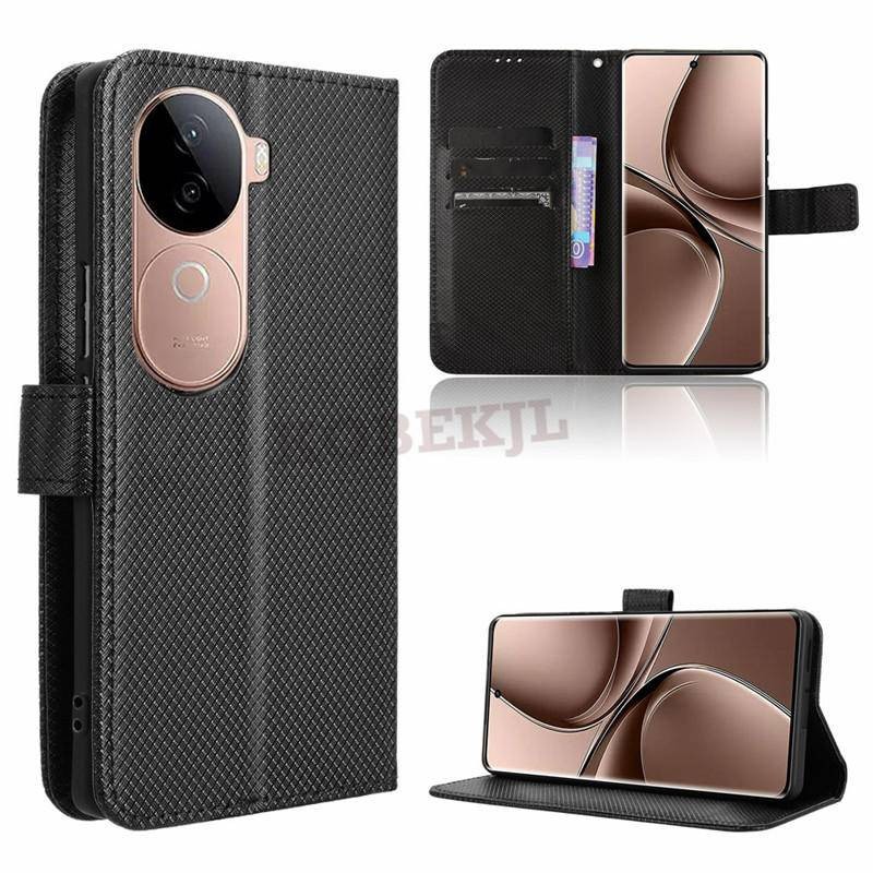 Vivo V40E กรณีพลิกเพชร PU หนังกระเป๋าสตางค์ช่องใส่การ์ดสําหรับ Vivo V40E V40 Pro V40Lite VivoV40E กร