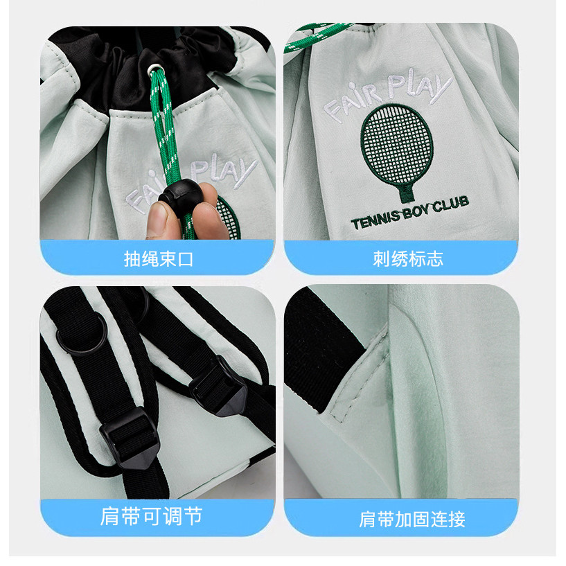 [3 สี] กระเป๋าเทนนิสไม้แบดมินตันกระเป๋าเป้สะพายหลังยิมกีฬาฟิตเนสกระเป๋าสะพายไหล่ - รูปที่ 6