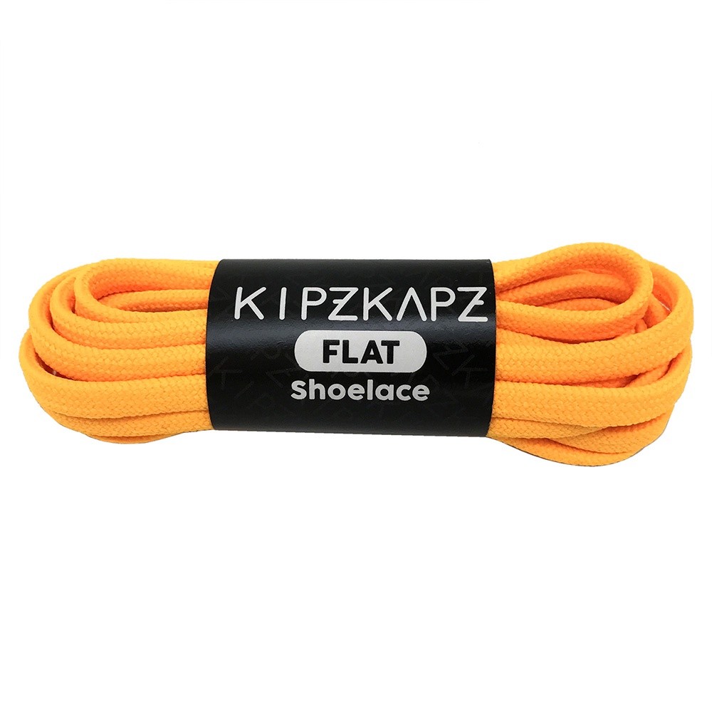 KIPZKAPZ FS19 Neon Orange - เชือกผูกรองเท้าแบน 6mm