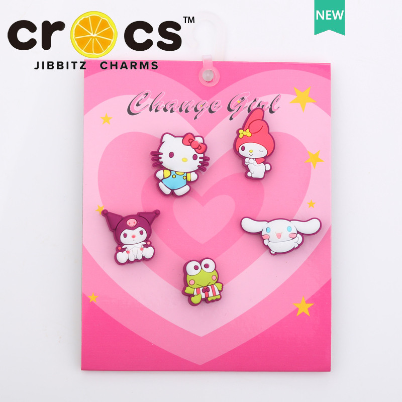 jibbitz crocs ชุดหัวเข็มขัดรูรองเท้า อุปกรณ์เสริมรองเท้า ชุด คุโรมิ น่ารัก แฟชั่นรองเท้า จิ๊บบิท ตัวติดรองเท้า crocs
