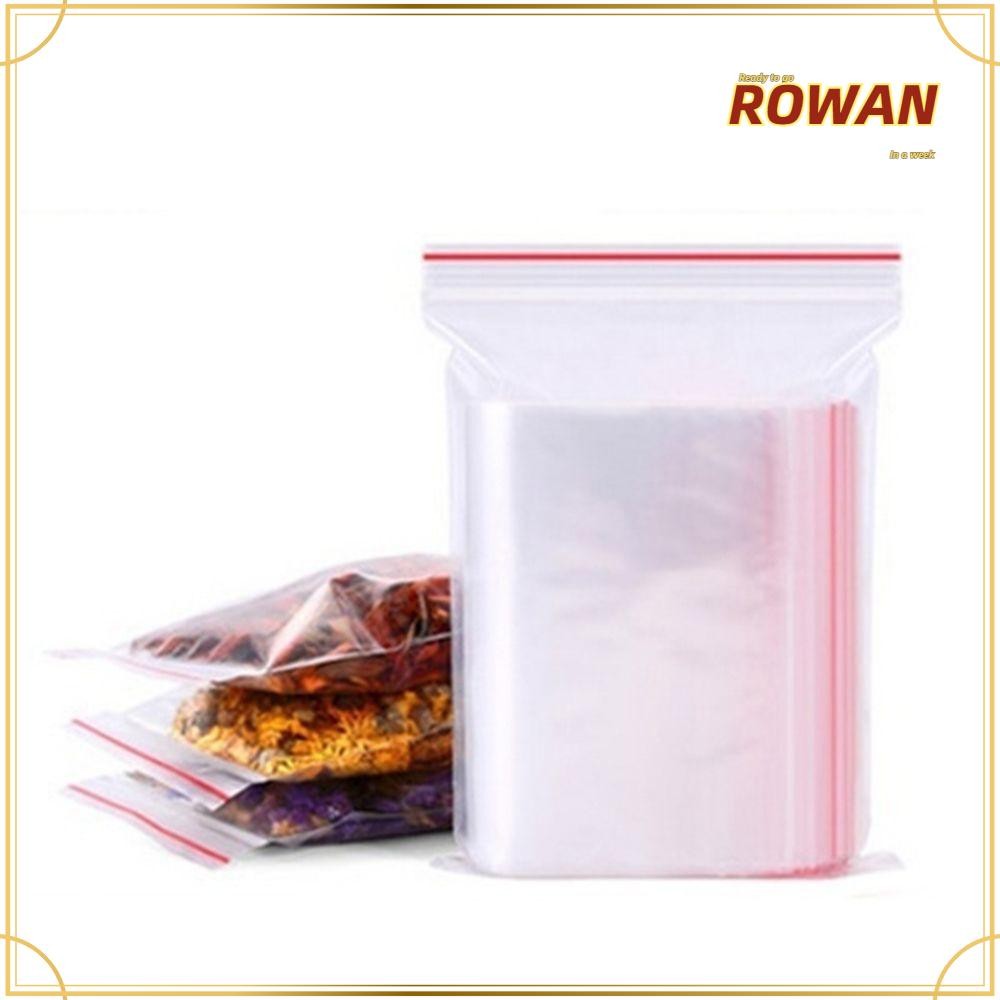 Rowans 100 ชิ้น/แพ็คเครื่องประดับถุงซิป Self กาวบรรจุภัณฑ์บ้าน Poly