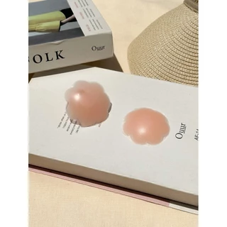 ส่ง 2 ชิ้น🌟ซิลิโคน ผู้หญิง ที่มองไม่เห็น ยก ปิดจุกนม / นํากลับมาใช้ใหม่ได้ กาวในตัว แผ่นแปะเต้านม กลีบดอกไม้ / ที่ไ