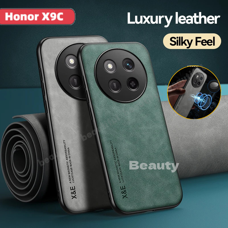 Honorx9c เคสโทรศัพท์กันกระแทกหนังหรูหรา Texture Silky รู้สึกสําหรับ Honor X9c X7C X9B X9A X 9C X9 C 