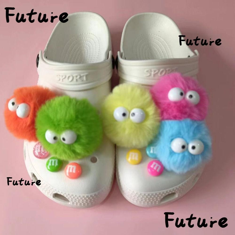 Future Elf Plush Ball, Kawaii แฟชั่นตุ๊กตาการ์ตูนรองเท้าหัวเข็มขัด,ของขวัญ DIY Hole รองเท้าตกแต่ง