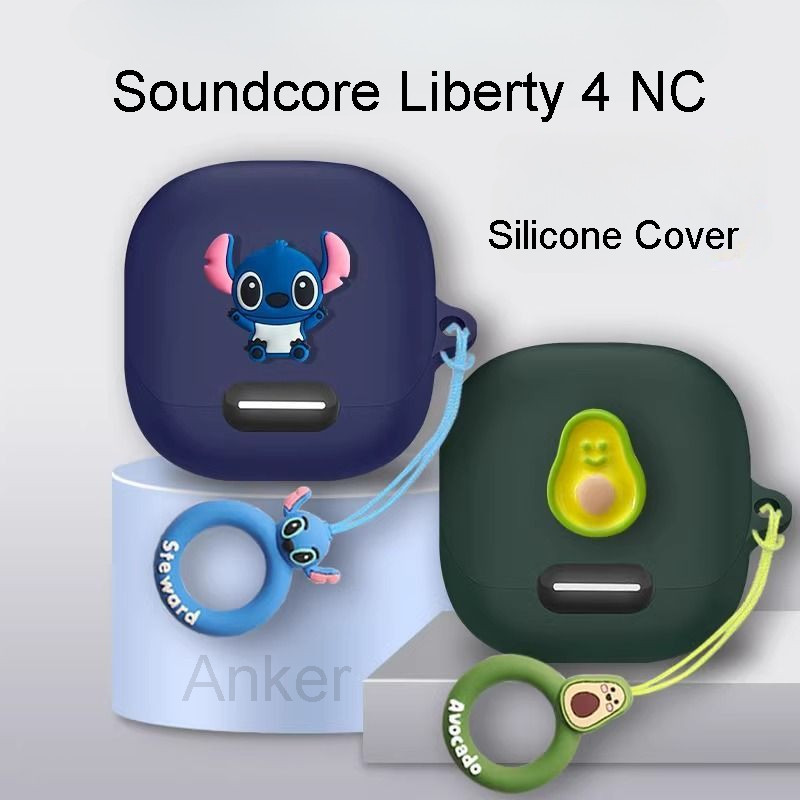 เคสหูฟังสําหรับ Anker Soundcore Liberty 4 NC, ฝาครอบหูฟังซิลิโคนเหลว