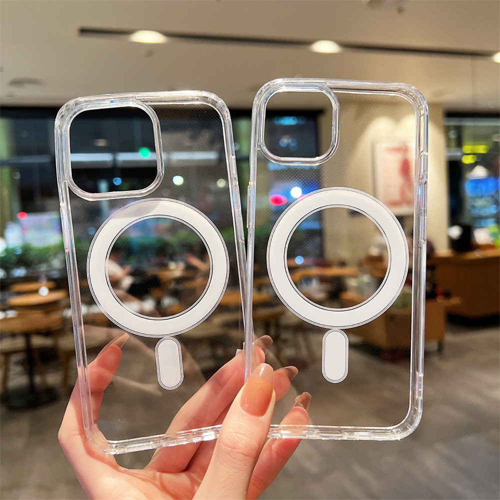 Magnetic TPU ใสเคส For iPhone 11 13 15 14 16 Pro Max 12 14promax 13promax 15promax 16promax ใสเคสโทรศัพท์มือถือ