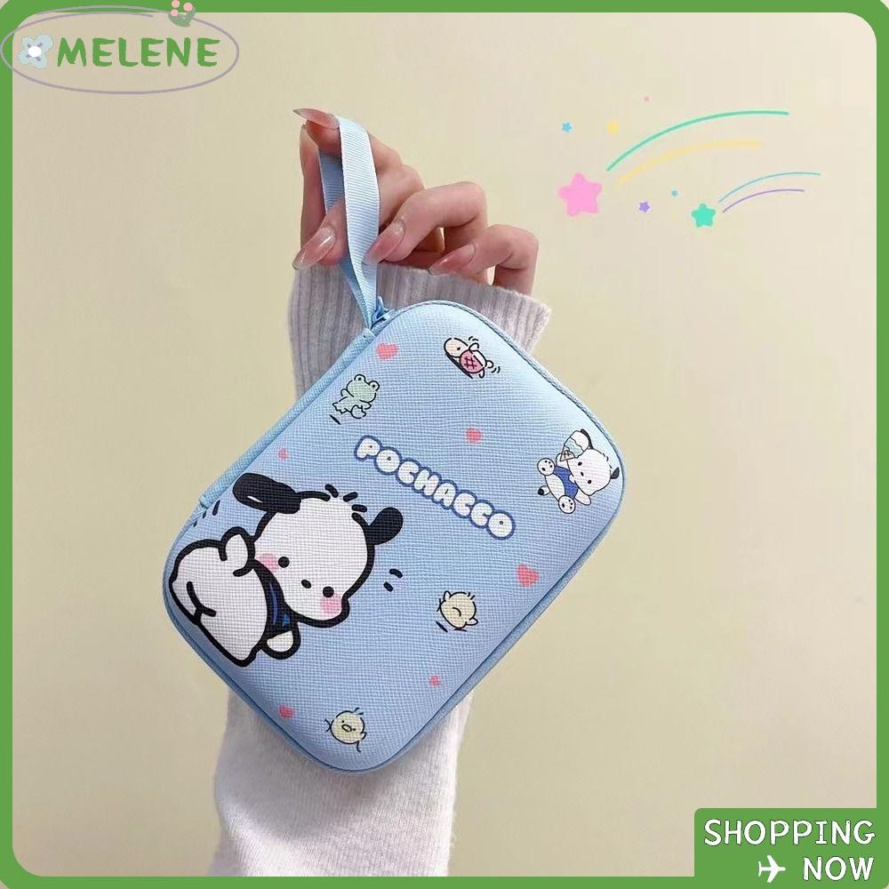 ฝาครอบป้องกันเครื่องชาร์จ MELENE, กล่องเก็บของ EVA ความจุขนาดใหญ่, ที่เก็บไดรฟ์ Kuromi Pachacco แบบพกพาสําหรับการเดินทางกลางแจ้ง