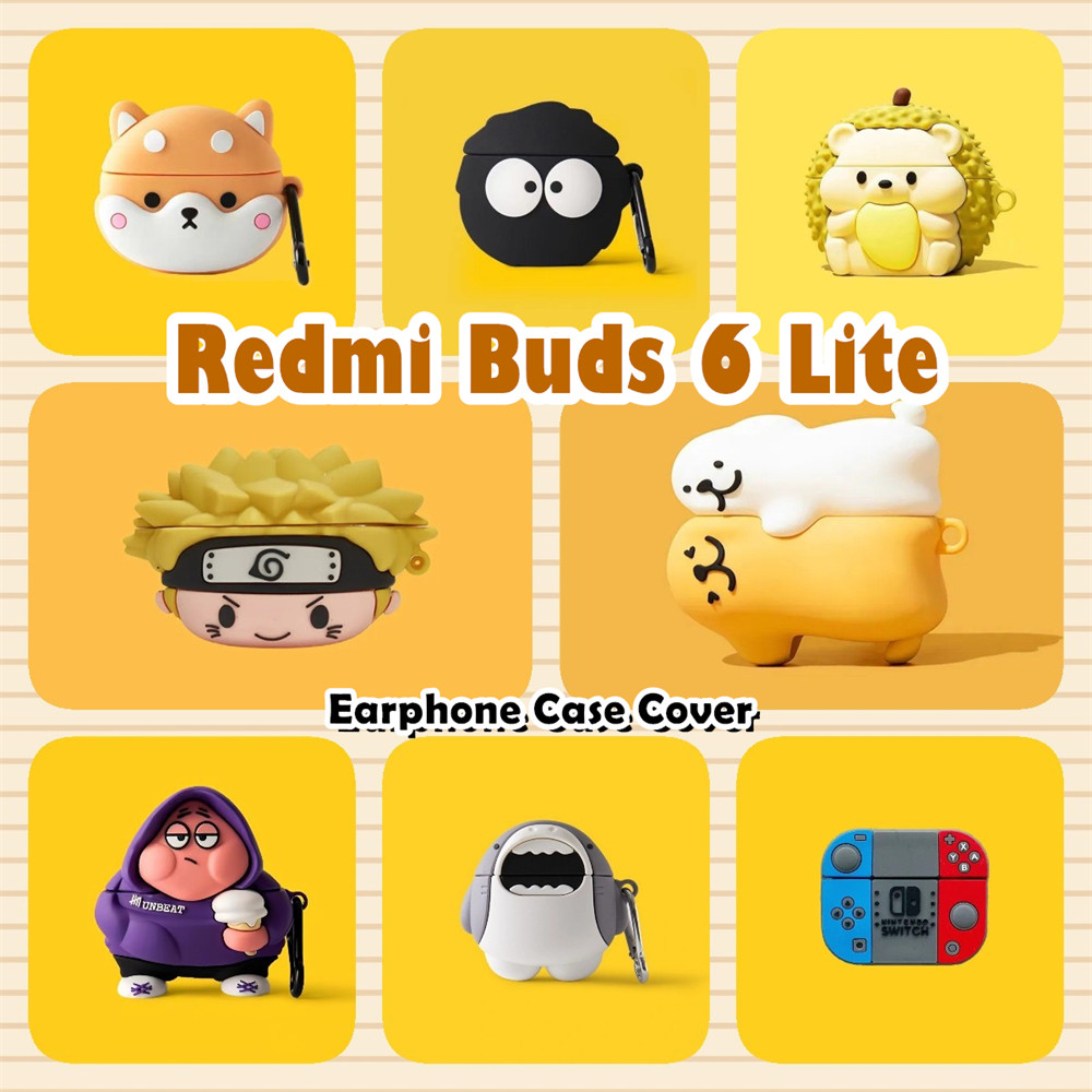 บูติกต้นฉบับสําหรับ Redmi Buds 6 Lite Case Casing Soft Silicone Headphone Case Fashion Cartoon NO.2