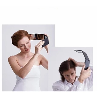 ร้านอยู่ที่ไทย กระจกพับได้ ขยายได้ 4ทาง สำหรับแต่งหน้า ตัดผมด้วยตนเอง Mirror 360°แบบพกพา